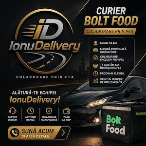 Curier Bolt Food,  Câștiguri atractive & program flexibil