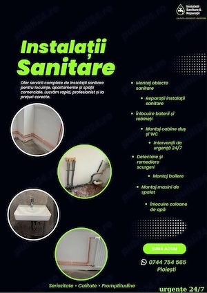 Instalații sanitare şi reparații !