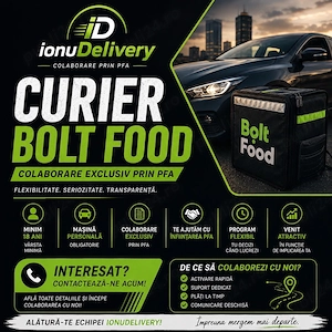 Curier Bolt Food,  Câștiguri atractive & program flexibil