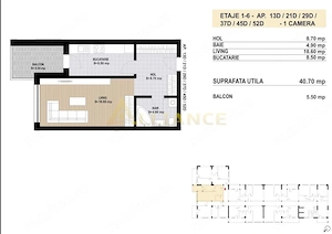 Grand Arena Mall  Garsoniera 46 mp - imagine 9