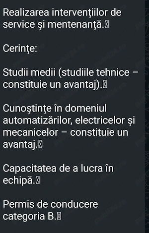 SC.Adferom Galați , angajăm electromecanic  - imagine 2