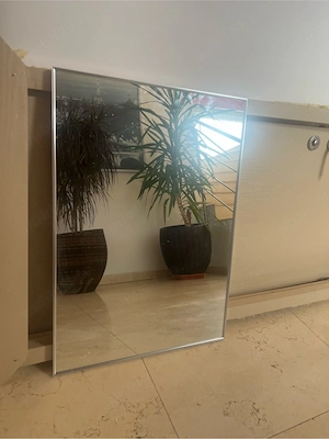 Oglindă baie cu ramă aluminiu 70 50 cm   stare foarte bună