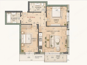 COMISION 0 | APARTAMENT 3 CAMERE | 5 MINUTE DE AUCHAN 