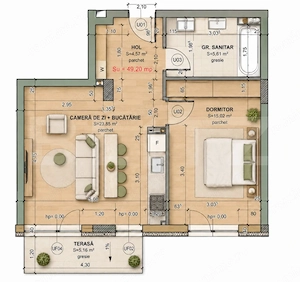 COMISION 0 | APARTAMENT 2 CAMERE | 5 MINUTE DE AUCHAN 