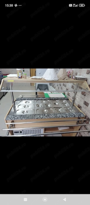 Linie mobilă de autoservire (Bain-Marie   Salatieră frigorifică),