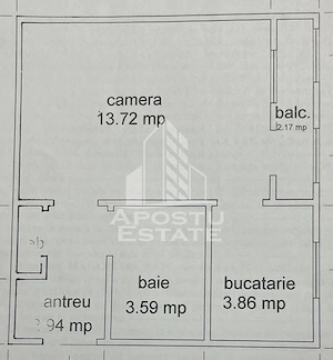 Apartament cu o camera de vanzare, zona Lipovei, Timisoara - imagine 7