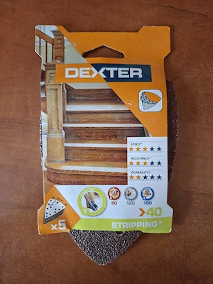 Banda abraziva DEXTER pt slefuitor triunghiular 152x102 mm - diferite granulatii -toate noi