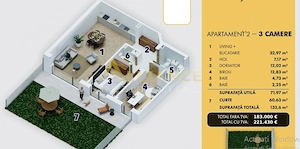 Apartament 3 camere | 132,60 mp total | Pret de lansare | Comision 0% - imagine 4