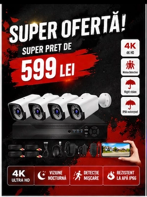 Vindem si Montam Camere Supraveghere Video KIT Complet 4 8 12 CAMERE
