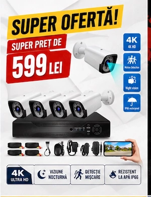 Vindem si Montam Camere Supraveghere Video KIT Complet 4 8 12 CAMERE