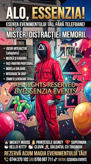 Animator Petreceri pentru Copii  Evenimente Corporate Colaborari VIP 