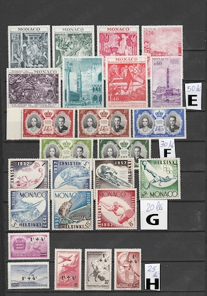 Timbre de colectie nestampilate Monaco