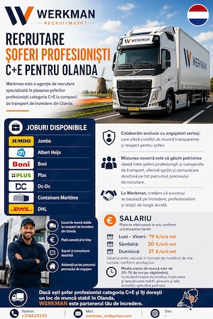 Șoferi profesioniști C+E Olanda