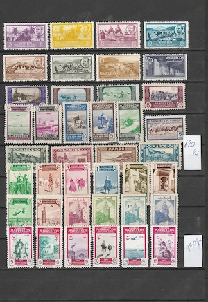 Timbre de colectie nestampilate Maroc coloni Spania
