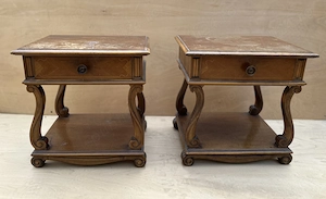 2 buc Noptiera Vintage Stil Clasic cu Influente Empire   Bidermeier; Noptiere clasice