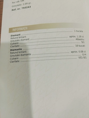 Vând inel cu diamante 