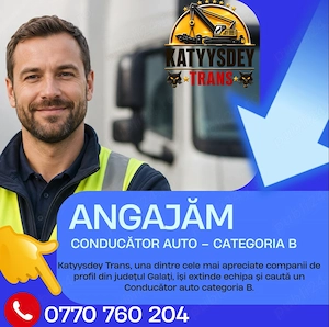 Angajăm conducător auto   categoria b