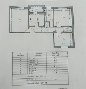 Proprietar   3 camere DECOMANDAT, 62 mp, Inel 2   An 1980, Centrală Gaz, Nu colaborez cu agenții 