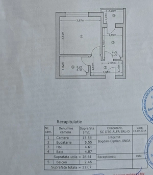Proprietar vând garsonieră   4 minute de metrou Dimitrie Leonida | Bloc 2014 | Comision 0% - imagine 4