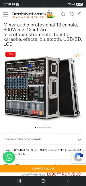 Consola Mixer DJ
