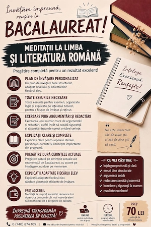 Meditații la Română | Pregătire completă pentru Bacalaureat