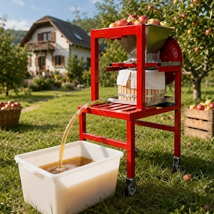 Presa hidraulica cu moara integrata pentru suc natural   utilaj combinat 2 in 1 pentru gospodarii si