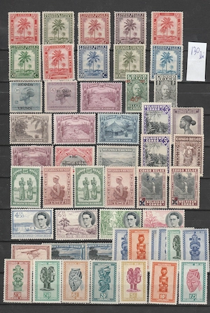 Timbre nestampilate de colectie Belgia Congo