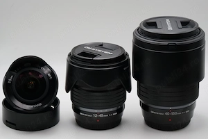 Olympus 12-45mm f4, Olympus 40-150mm f4, Olympus 75-300mm, Panasonic 14-42mm PZ, Samyang 7,5mm, 