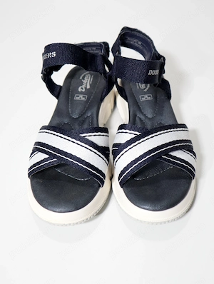 Sandale dama Dockers by Gerli, Marimea 38, interior 24 cm, Bleumarin Alb, cu platforma