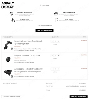 QuadLock Pro - Suport Telefon Ghidon Motocicleta - Nou, sigilat - imagine 2