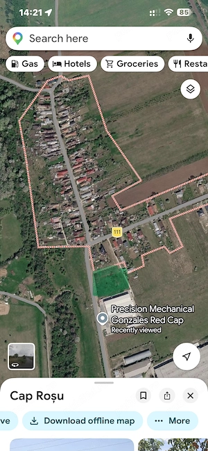**Teren intravilan 3 .500 mp  (2 loturi x 1 .750 mp )   Cap Roșu, Florești   lângă Michelin   10   m
