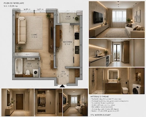 Proprietar | Garsonieră LUX Parter | Încălzire Pardoseală + AC + PARCARE | Chiajna