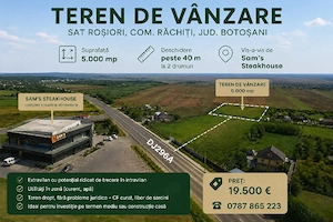 Teren 5.000 mp Răchiți Botoșani | Aproape de intravilan | Potențial investiție