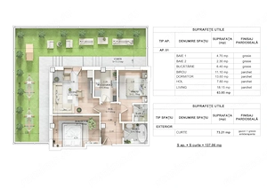 Apartament 3 camere, 63.85 mp, zona Galata - imagine 13