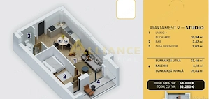 Apartament 2 camere tip studio | Pope #537;ti-Leordeni | 7 minute de sta #539;ia de metrou Berceni - imagine 5