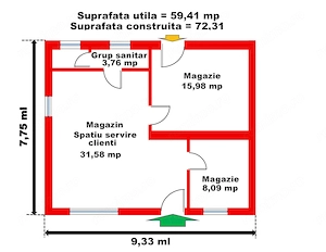 Investitie, Spatiu Comercial cu Vad Comercial, Marghita – VANZARE