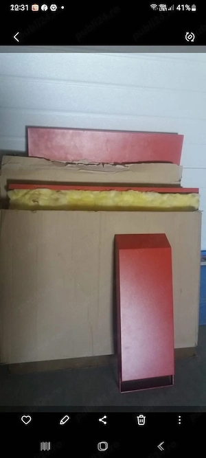 vand carcasa pentru casan de lenmne cu 5 elementi nou