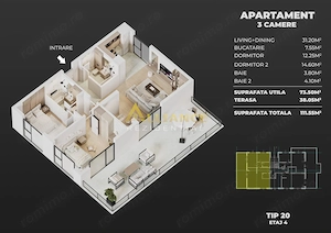 Ap 2 si 3 camere Ame Rezidence Exclusivitate - imagine 11
