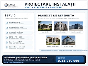 Proiectare Instalatii - Electrice, Sanitare, HVAC - Bucuresti Ilfov