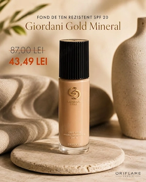 Fond de ten rezistent Giordani Gold Mineral SPF 20   Acoperire naturală și rezistență de lungă durat