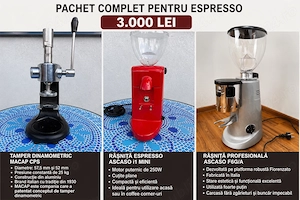 Pachet complet pentru espresso   Râșnițe profesionale Ascaso + Tamper dinamometric Macap   3.000 lei