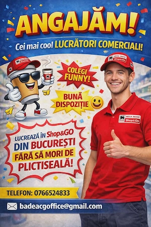 Căutăm coleg(ă)! Hai în echipa Shop&Go   Sector 2, București!
