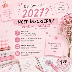 Meditații Română și Biologie pentru Bac   Structură și scheme logice (Online)