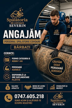 Spălătoria Severin caută coleg