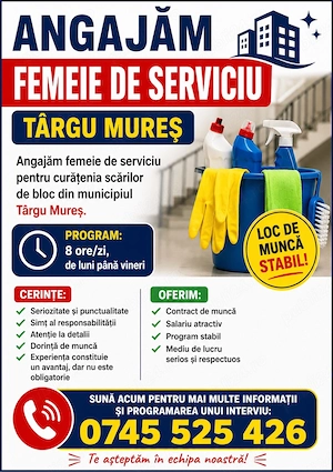 locuri de munca in domeniul curateniei