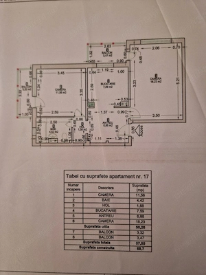 Apartament 2 camere decomandat -spatios ,balcon inchis, zona Sarelui - imagine 3