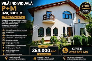 ZERO COMISION ! Vila premium P+M Iasi_Bucium_Plopii Fara Sot, 201 mp, teren 660 GARAJ_Fotovoltaice