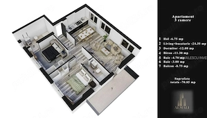 Oferim un apartament de 70 m      119.000