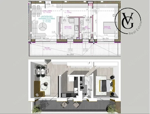 Apartament 2 camere spatios - complex rezidential Blue Bike EDEN - imagine 2