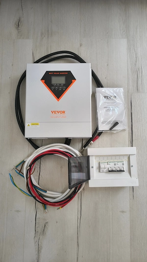 Invertor NOU 3.5kW 24V hibrid cu Wifi intrare retea sau generator Complet